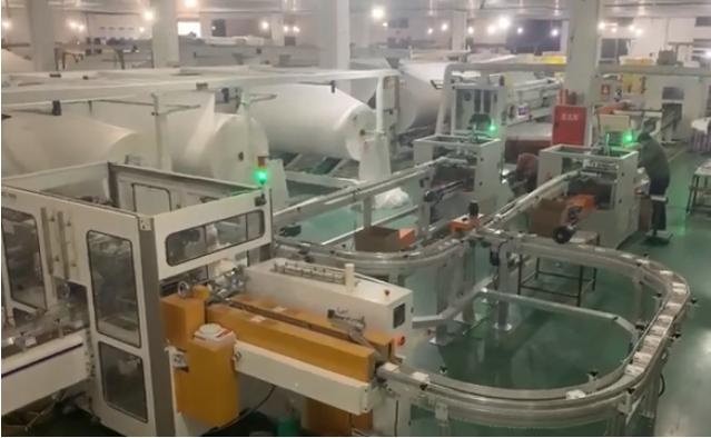 Facial Tissue Packing Production Line Video